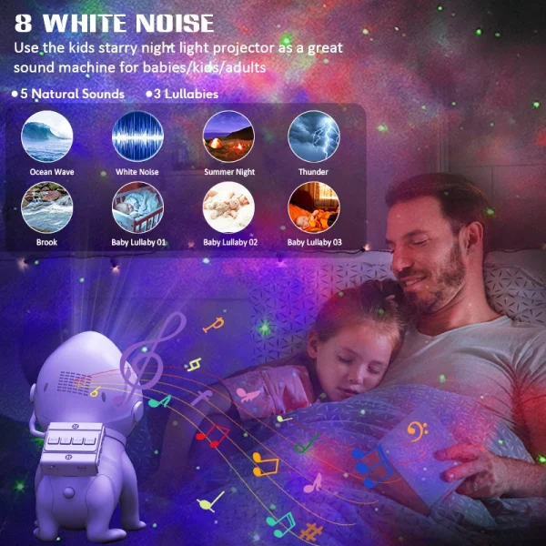 Astronaut Galaxy Projector Night Light for Kids - Image 2